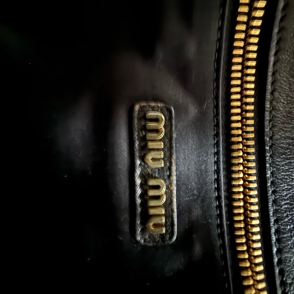 Miu Miu Brown Distressed Leather Crossbody Bag - Picture 2 of 6